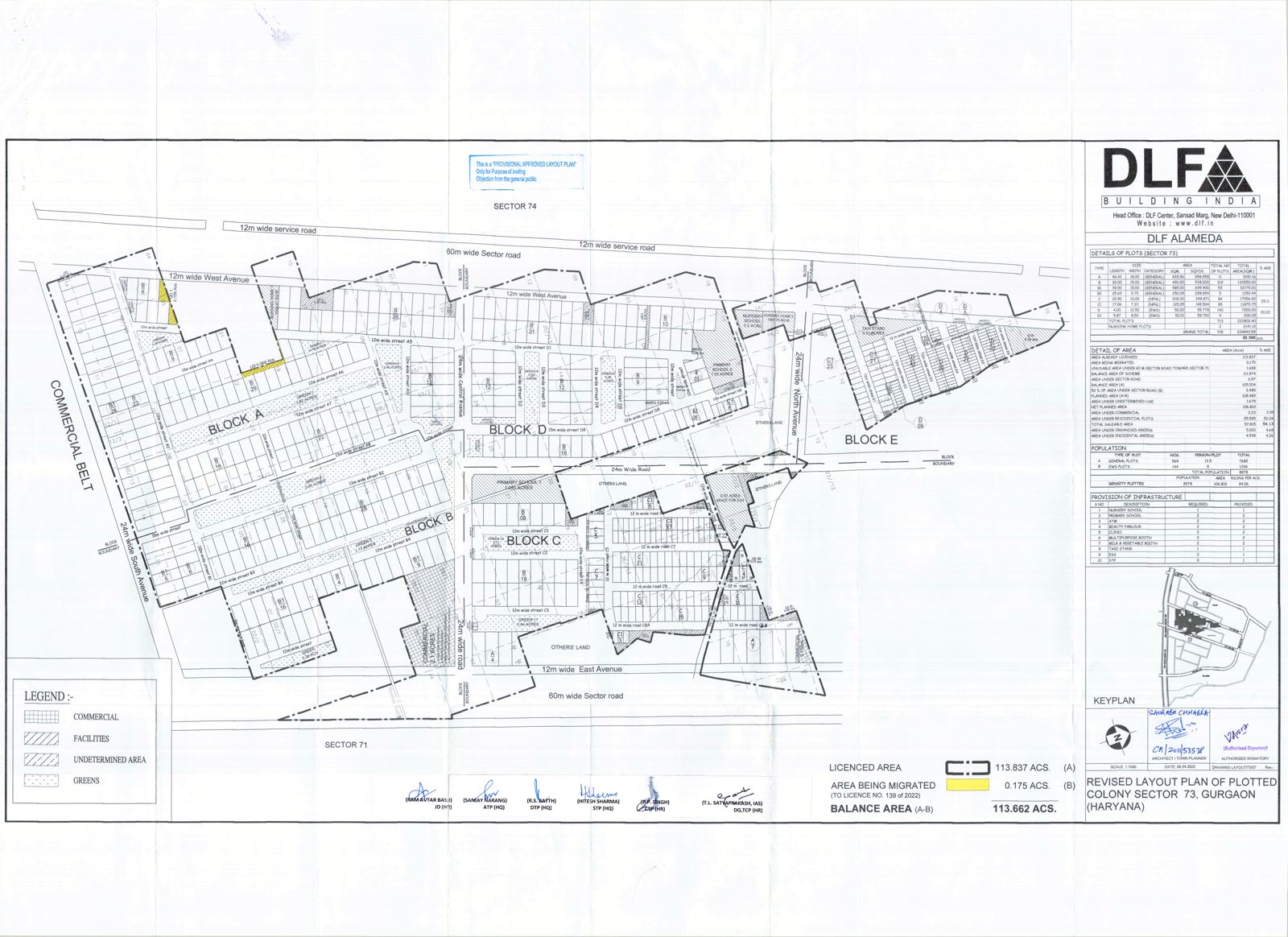 DLF layout plan of DLF Alameda, Sector 73, Gurgaon