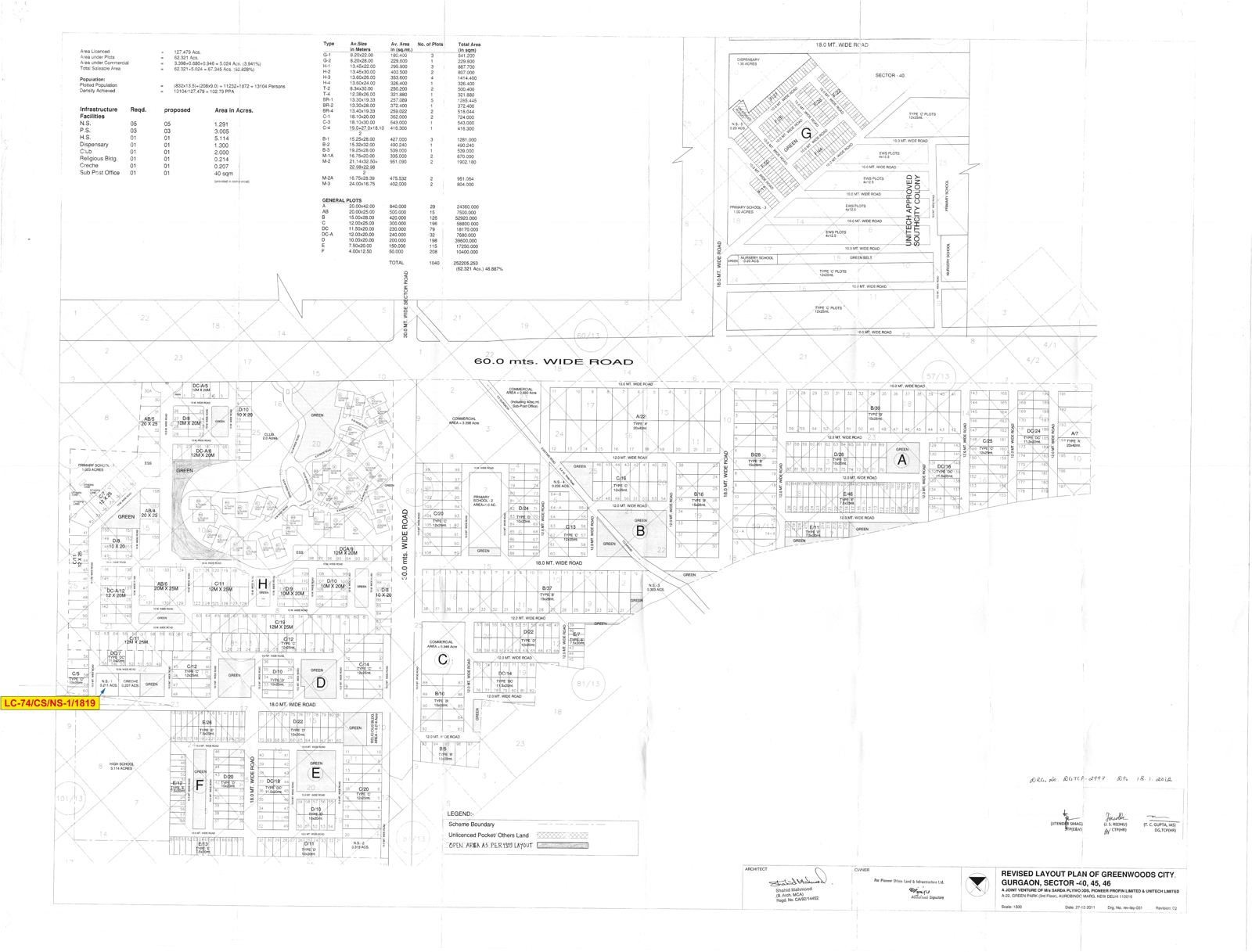 DTCP Haryana layout plan of Greenwood City, Gurgaon