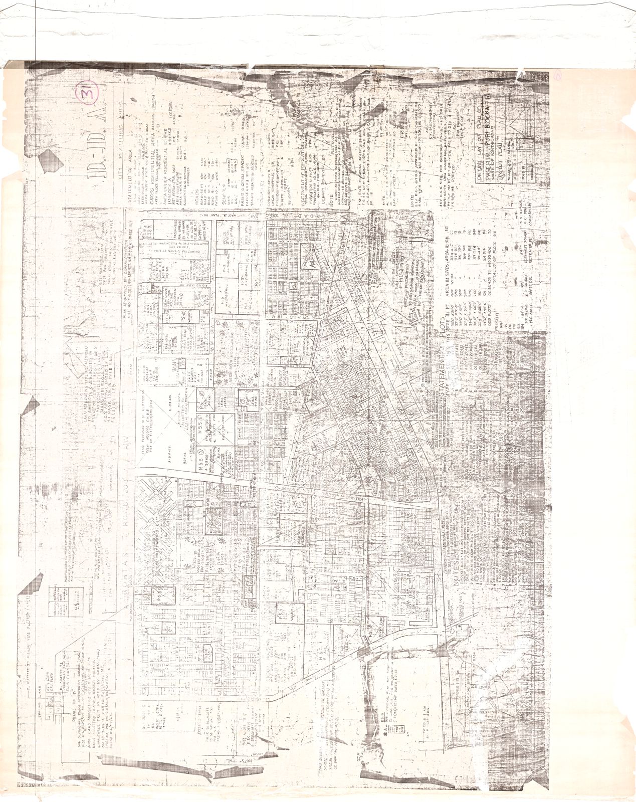 DDA layout plan of Paschim Vihar A Block, Delhi