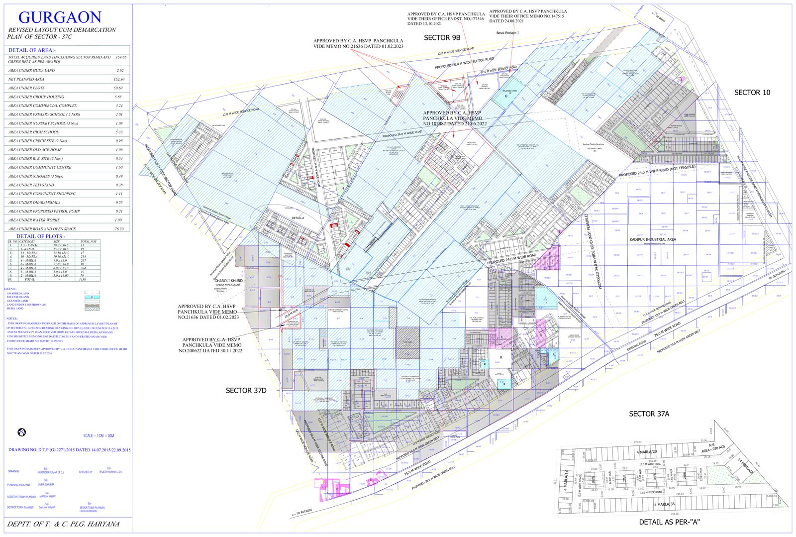 HSVP layout plan of Sector 37C, Gurgaon